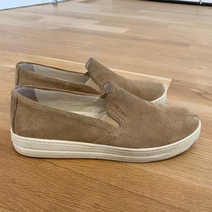 Prada Suede Slip-On Skate Sneaker, Sand 6.5